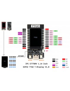 TTGO T-Display 1.14" ESP32 CP2104 2