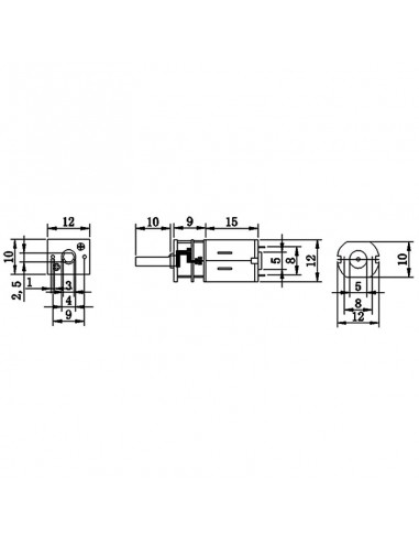 Mini Metal Gear Motor With Gearwheel