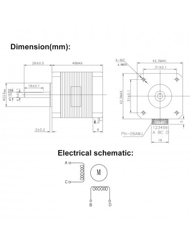 Nema 17 - mod. 17HS8401