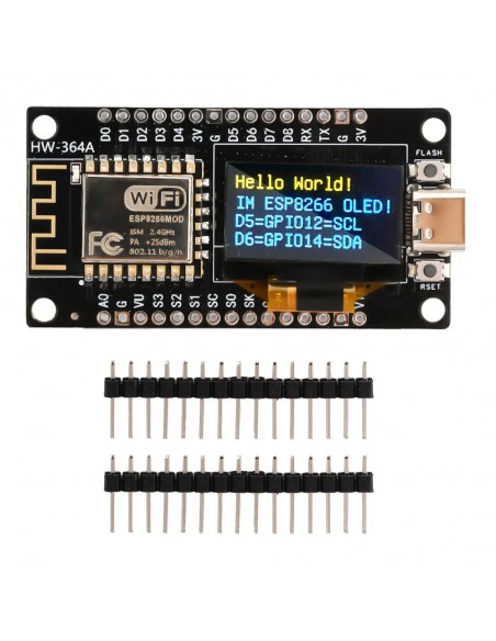 NodeMCU ESP8266 Development Board with 0.96 Inch OLED Display CH340