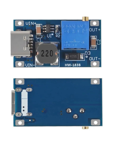 MT3608 DC-DC Step Up Power Module 2A USB TYPE C