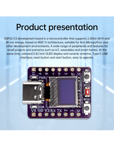 ESP32-C3 WiFi Bluetooth Display