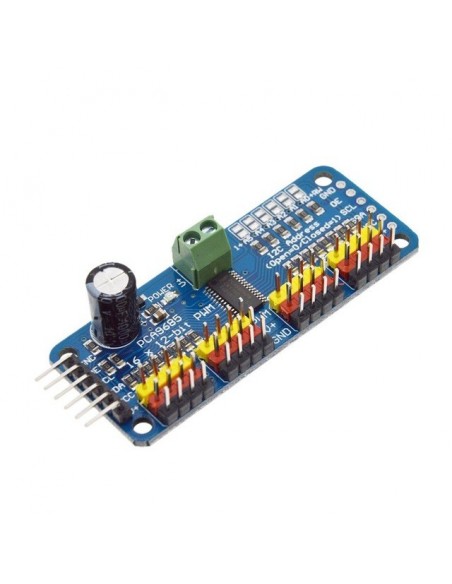 16 Channel 12-bit PWM/Servo Driver (I2C, PCA9685)