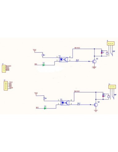 2 kanālu relejs (5v)
