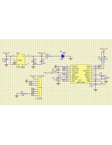 GY-521 - 3 Axis Gyroscope + Accelerometer MPU-6050